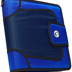 Blue zip up binder